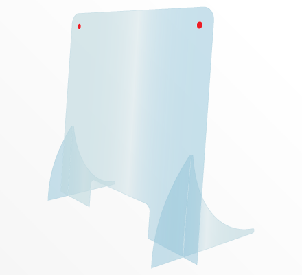 Panou protectie casierie transparent