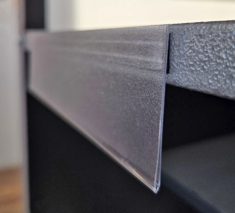 Profil etichete pentru raft metalic